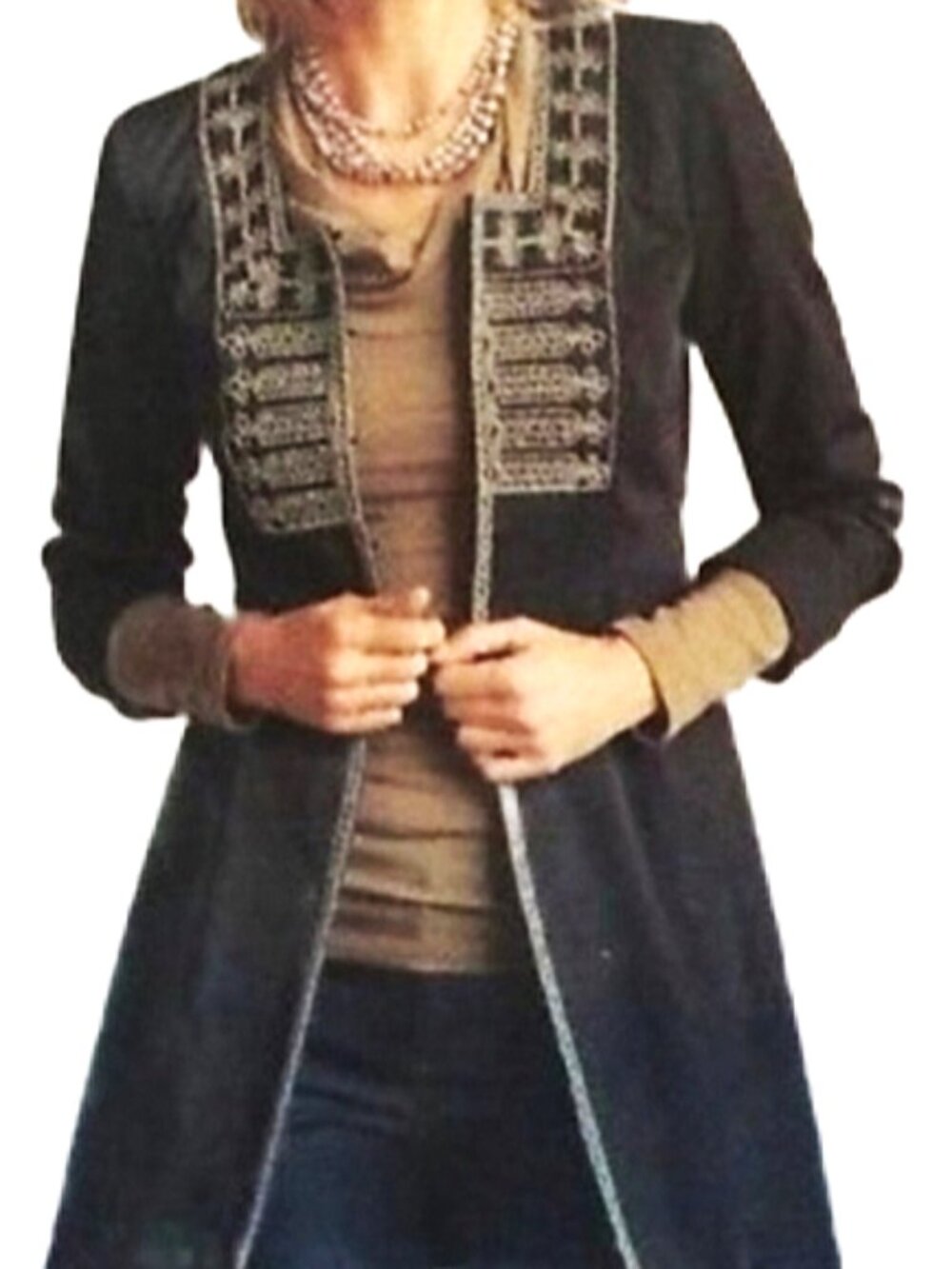 CABI Vintage 184 Turkish Delight Embroidered Beaded Overwear Jacket size 8  NWOT